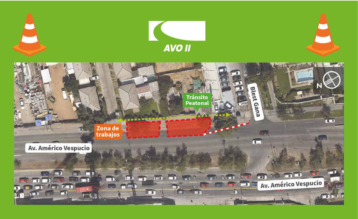 Autopista Vespucio Oriente ll (@avo2_) on Twitter photo Atención. Desde hoy 14 de agosto, se realizará ocupación de pista derecha de la calzada oriente de Av. Américo Vespucio, entre calles Blest Gana y Ernesto Hevia, en comuna de #LaReina. Esto debido a trabajos de rescate arqueológico. <a href="/TTISantiago/">TransporteInforma Región Metropolitana De Santiago</a> <a href="/radiocarab/">Carabineros Radio</a> <a href="/mop_rm/">MOP RM</a> Atención. Desde hoy 14 de agosto, se realizará ocupación de pista derecha de la calzada oriente de Av. Américo Vespucio, entre calles Blest Gana y Ernesto Hevia, en comuna de #LaReina. Esto debido a trabajos de rescate arqueológico. <a href="/TTISantiago/">TransporteInforma Región Metropolitana De Santiago</a> <a href="/radiocarab/">Carabineros Radio</a> <a href="/mop_rm/">MOP RM</a>