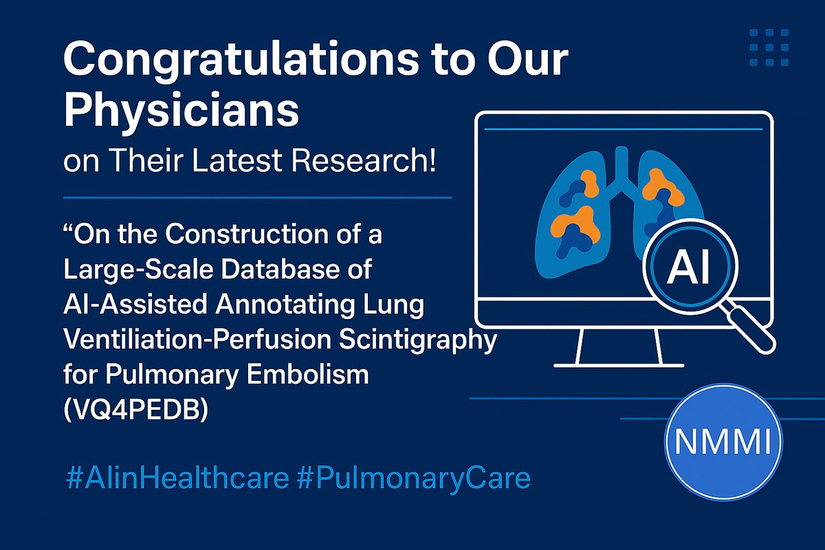 📢 NEW ARTICLE 
Congratulations to our physicians on their latest Publication!
🔗frontiersin.org/articles/10.33… 
A major leap in AI-powered pulmonary diagnostics!
#healthcare #AI #Nuclearmedicine