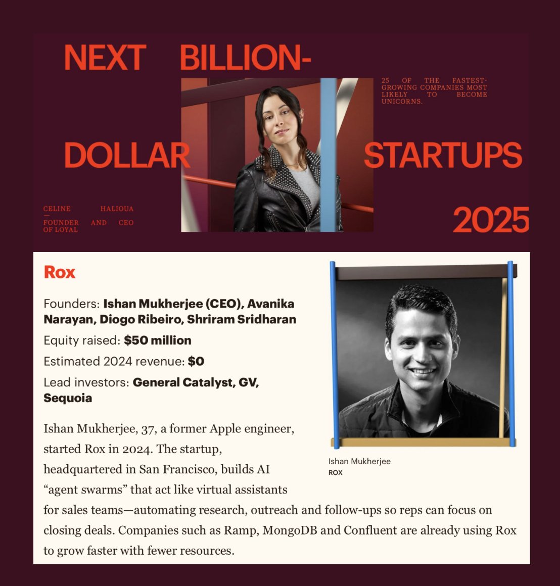 Honored to be named by Forbes as one of the Top 25 Next Billion-Dollar Startups 🚀