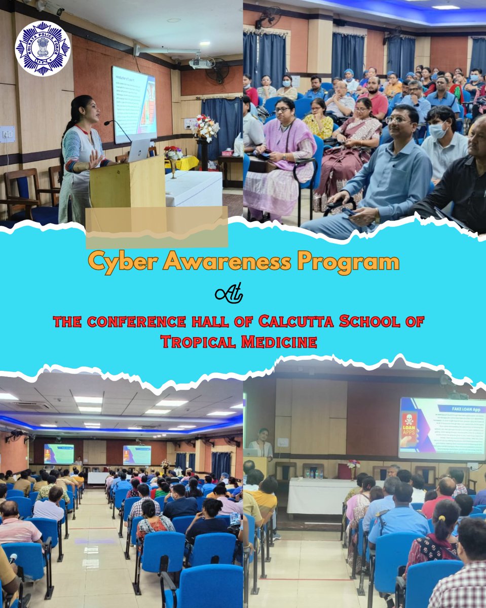 The Cyber Crime Branch of Kolkata Police conducted an insightful session on safe internet practices at Calcutta School of Tropical Medicine, Kolkata. The program aimed to equip participants with practical strategies to identify and prevent cyber crimes. A major emphasis was