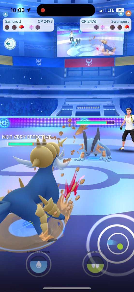 makeshift95's tweet image. I think I speak for everyone when I say this: 

If we had this as our normal battlefield for GBL we’d be doing PvP more often. The aesthetic is just so fitting 👌🏻 🥊 🏟️ 🥇 

#PokémonGO #GBL #DadsThatPvP