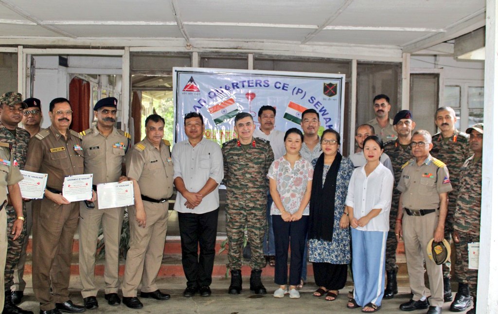 prodefkohima's tweet photo. 🩸 Spirit of Service | Project Sewak

On 12 Aug 2025, HQ CE #ProjectSewak, @BROindia, with #Dimapur District Hospital, held a voluntary #blooddonation camp to mark the #79thindependenceday. 

38 personnel, including officers & CPLs, donated #blood, reflecting unity & patriotism.

The event, graced by the Chief Engineer and dignitaries, reinforced the commitment to community welfare.

#IndependenceDay #IndependenceDayIndia

@adgpi @easterncomd @MyGovNagaland @RajBhavanKohima @dgafms_mod @MoHFW_INDIA