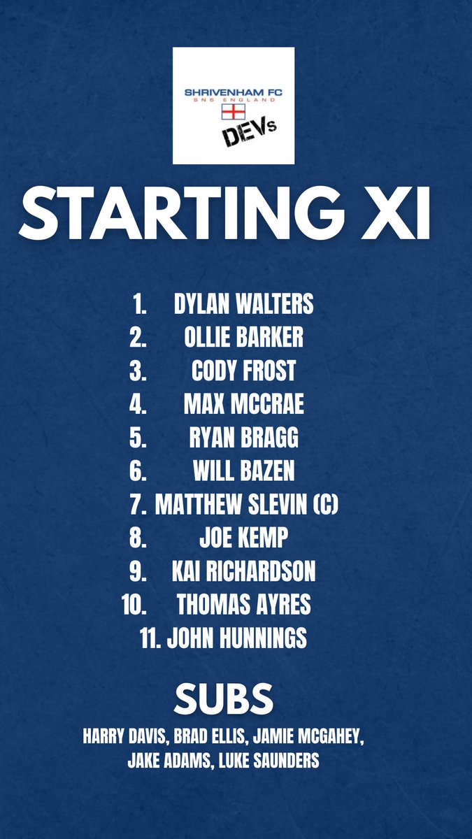 TONIGHTS STARTING LINE UP 

This is how we look to take on <a href="/LambournFC/">LambournSportsFC</a> this evening. 

<a href="/MatthewSlevin/">Matthew Slevin</a> is captaining the side on his 100th Shrivenham Appearance. 

#UTS