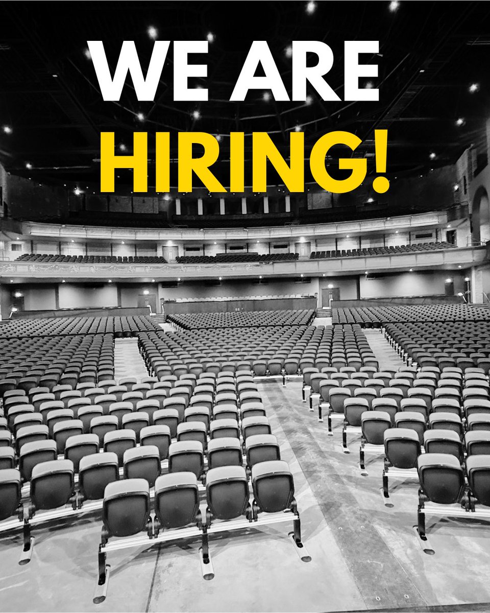 ✨HIRING NOW ✨

Join our team! We’re currently hiring for Stage Crew, Guest Experience Assistant, Box Office Assistant, Food &amp; Beverage Team Leader, Front of House Team Leader, Production Technician, and Chef de Partie. Apply now!

🖥️ eu1.hubs.ly/H0mjdGw0