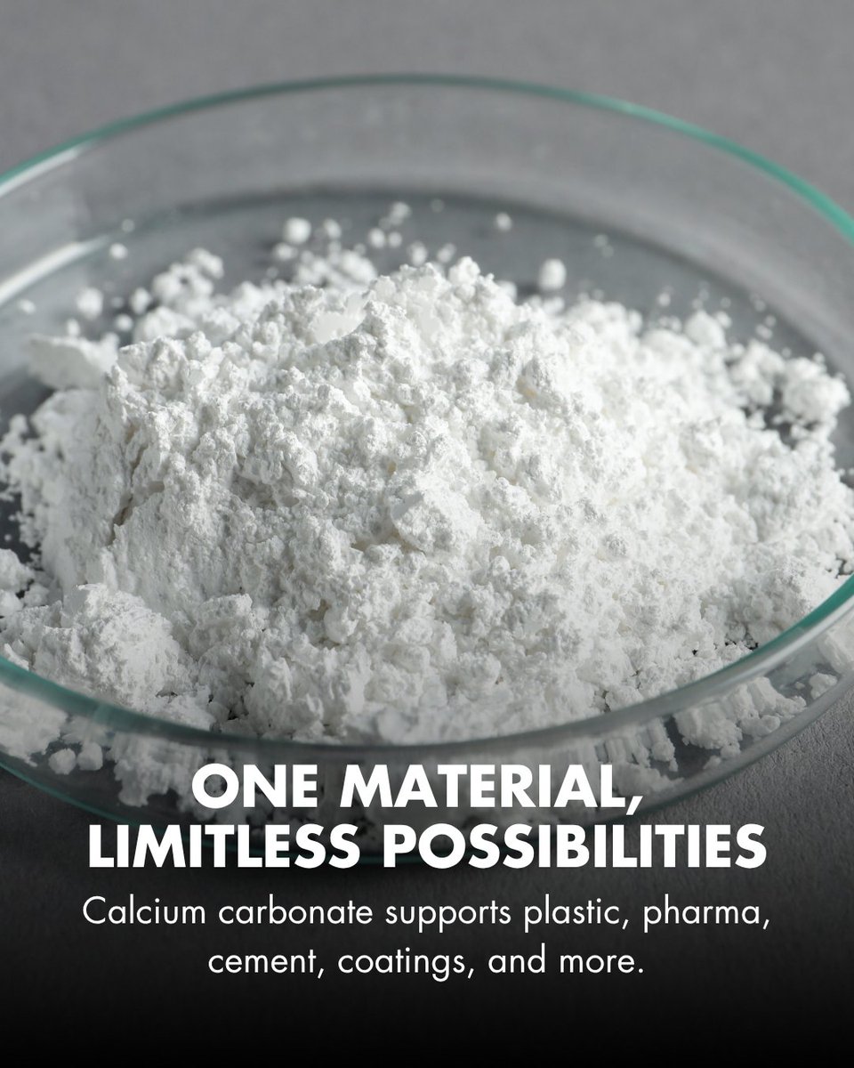 SturtevantInc's tweet image. Calcium carbonate is a building block across plastics, cement, pharma, and coatings. Sturtevant systems help you process it to spec every time.
#CalciumCarbonate #VersatileMaterials #MaterialProcessing