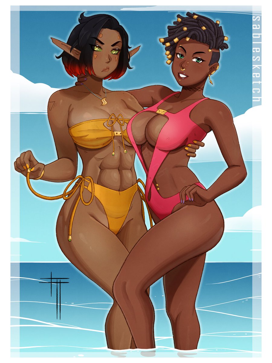 Sil and Yaz

What better way to get my new OC some friends than pair her up with the wonderful Yaz from <a href="/Woot_Draws/">Woot_Draws</a> ? Sil is a bit of an edgelord, but Yaz is super social which i’m sure will draw her out of her shell. Putting these two together was a pleasure. Enjoy!