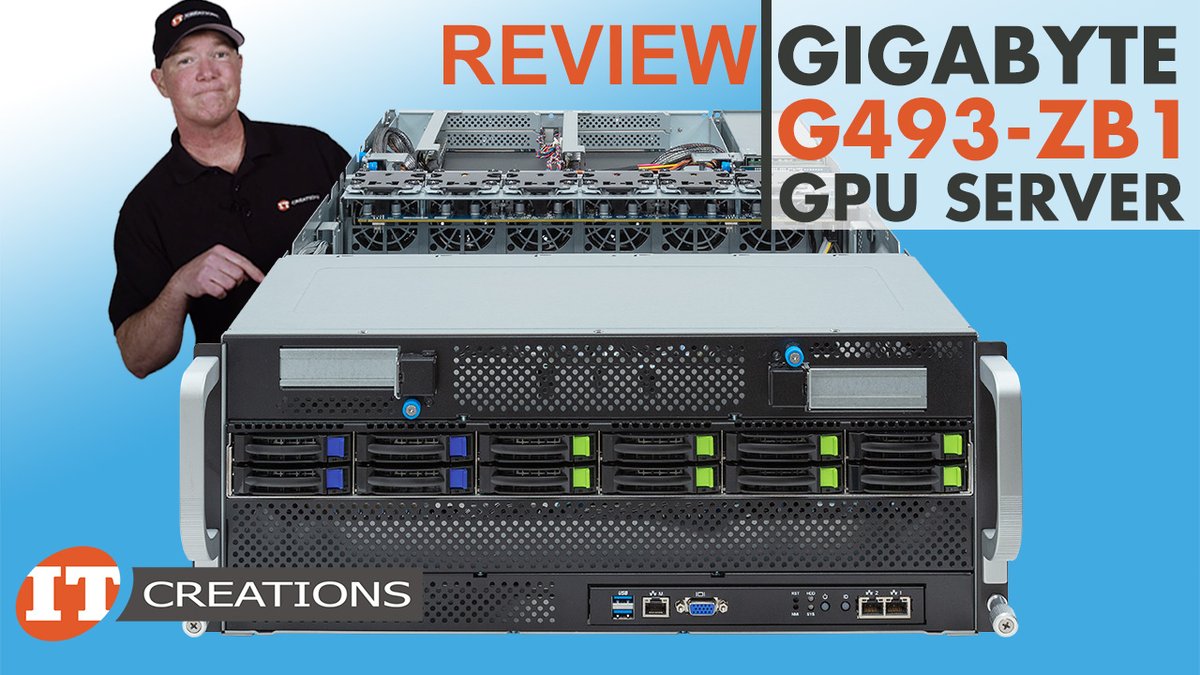 Looking for 10x performance GPUs in a 4U chassis! Look no more! Behold, the @Gigacomputing Gigabyte G493-ZB1 GPU server! Dual 4th or 5th gen AMD EPYC CPUs, up to 12TB of DDR5 memory, and yes indeed 10x double-wide GPUs! 
youtu.be/FzhhyKSRayA