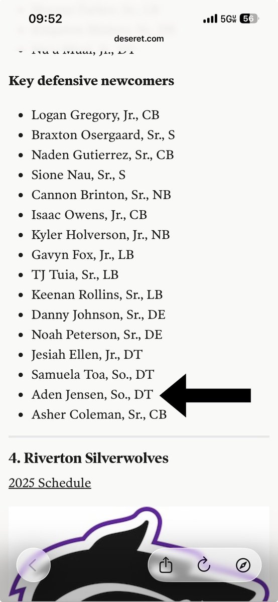 AdenJensen32's tweet photo. Honored to be named a top newcomer by @desnewssports. Trying to get better everyday.  Looking forward to playing with my Mustang brothers on Friday nights. @coachrickards @aolsen0823 @TPed181 @KEMPER_4 @ElwayAiono @ToaFeinga @samuelatoa53 @GarfKenny https://t.co/NSfnZLDL7U