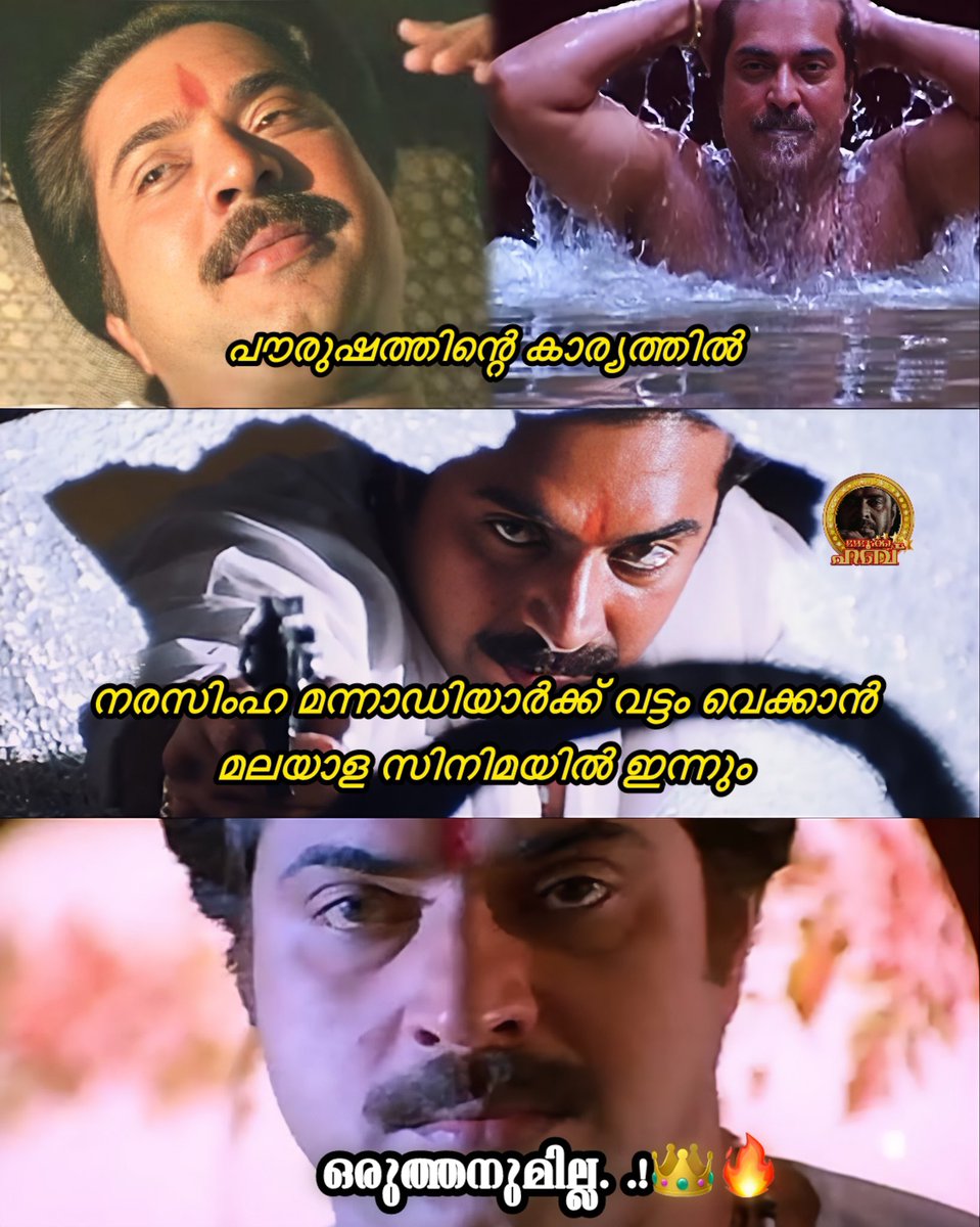 Shafeekkp171909's tweet photo. നരസിംഹ മന്നാഡിയാർ👑🔥

#mammootty https://t.co/L9WnXMK7PN