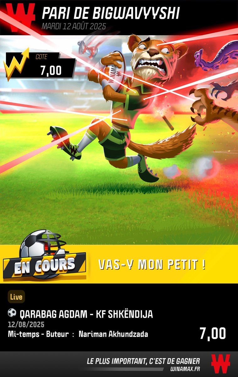 88Wavyy's tweet photo. LE PREMIER DE LA JOURNÉE ENVOYÉ PAR @VikNewCompte 🤯🏆✅ COTE A 7.00 !!!!! 

ENORMISSIME LE GOAT 🙏🏻 https://t.co/jgyyDKEyqc