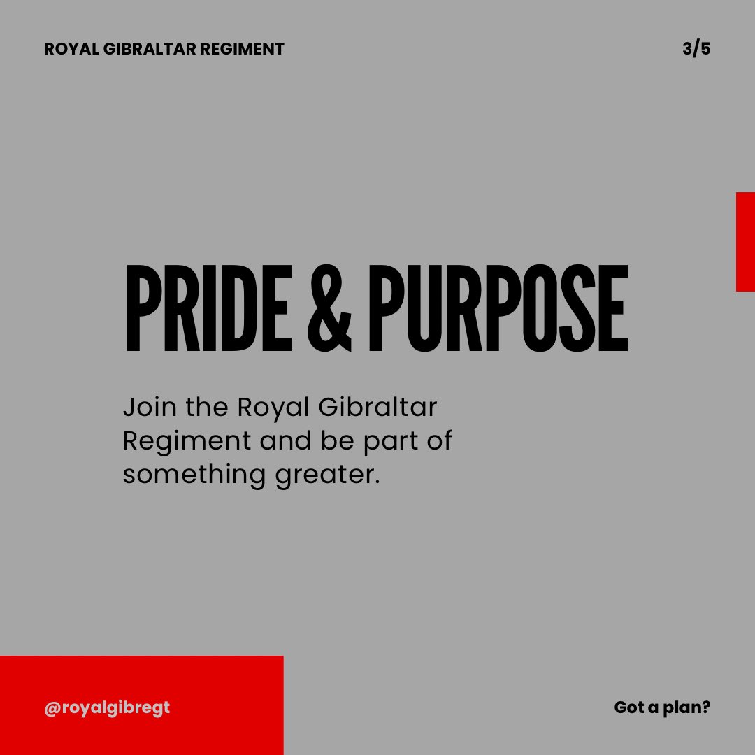 RoyalGIBRegt's tweet photo. No plan?
No problem.
Interested in a rewarding andΒ action-packed career? πͺ
Why not consider a career in the RG.
Register your interest to join via the link π in our bio section.
#gotaplan #royagibregt https://t.co/XzsaPa5me6