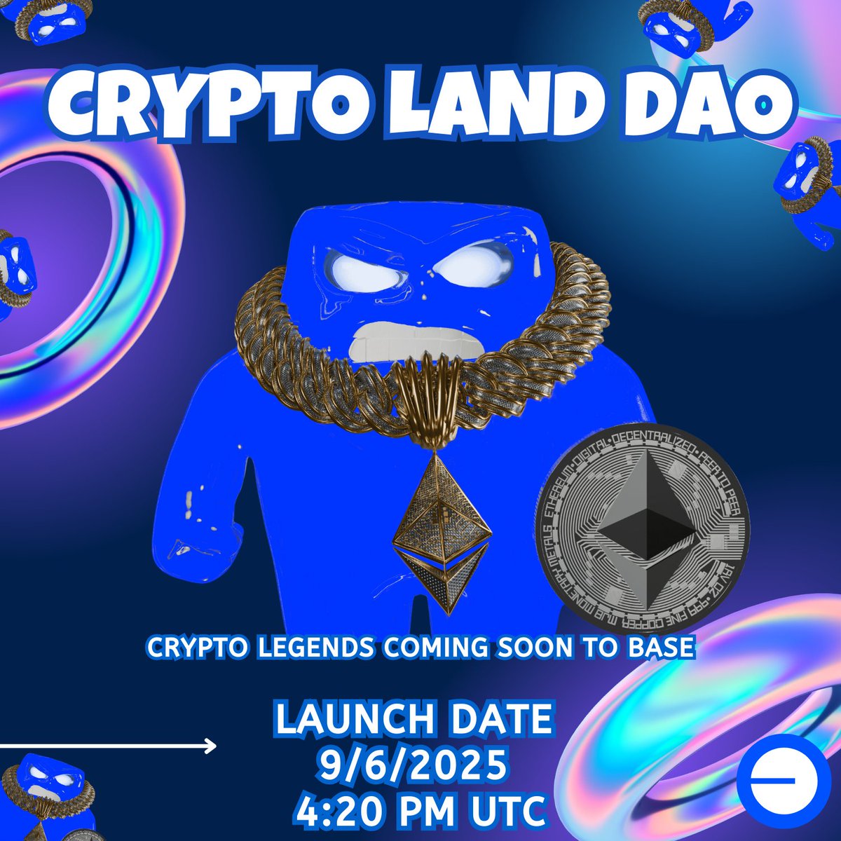 Harmonauts Community ๐งโ๐๐งโ๐๐๐งโ๐๐งโ๐ (@onecommunitydao) on Twitter photo Introducing <a href="/Crypto_Land_DAO/">Crypto_Land_DAO ๐ก๐ก</a> Daily CryptoLegend #NFT Giveaway
1. Come to CLD Discord
2. Ask for the *Role of the Day
3. Follow us on ( X ) & Repost this Post
4. Tag $ONE or more Frens
Win NFTs that Mine our Governance Tokens $WAGE
cryptolanddao.com/#/ Introducing <a href="/Crypto_Land_DAO/">Crypto_Land_DAO ๐ก๐ก</a> Daily CryptoLegend #NFT Giveaway
1. Come to CLD Discord
2. Ask for the *Role of the Day
3. Follow us on ( X ) & Repost this Post
4. Tag $ONE or more Frens
Win NFTs that Mine our Governance Tokens $WAGE
cryptolanddao.com/#/