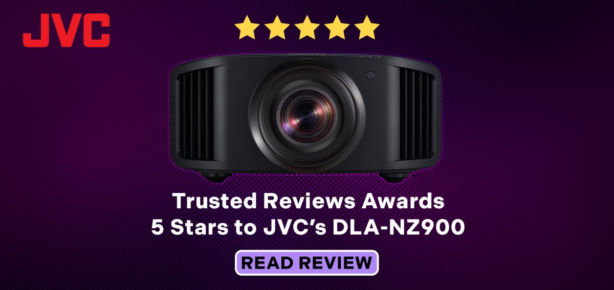 JVC_USA's tweet photo. .@JVC_USA’s DLA-NZ900 was reviewed and discussed by Trusted Reviews. See what they have to say about the latest features: https://t.co/E6kfrdhu4b

#JVC #JVCProjectors #TrustedReviews #HomeTheater #D_ILA #AVTweeps https://t.co/qAMmfq5a4v