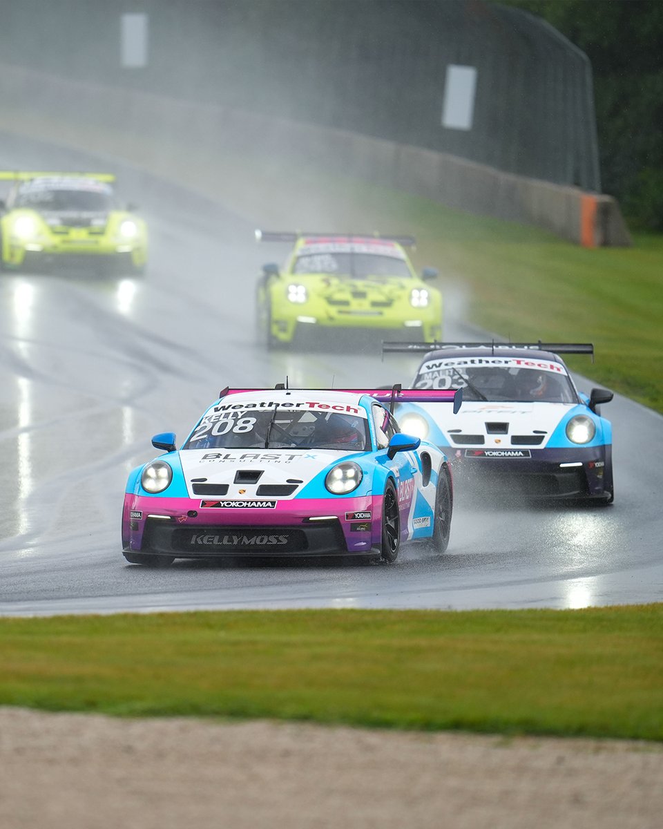 YokohamaTC's tweet photo. The storms came, the track bit back, and the racing delivered. Road America shook up the standings and all eyes are on Watkins Glen for Round 6 as the championship fight intensifies.

#yokohamatire #ADVAN #Porsche #SprintChallengeNA https://t.co/DG25I16WDN