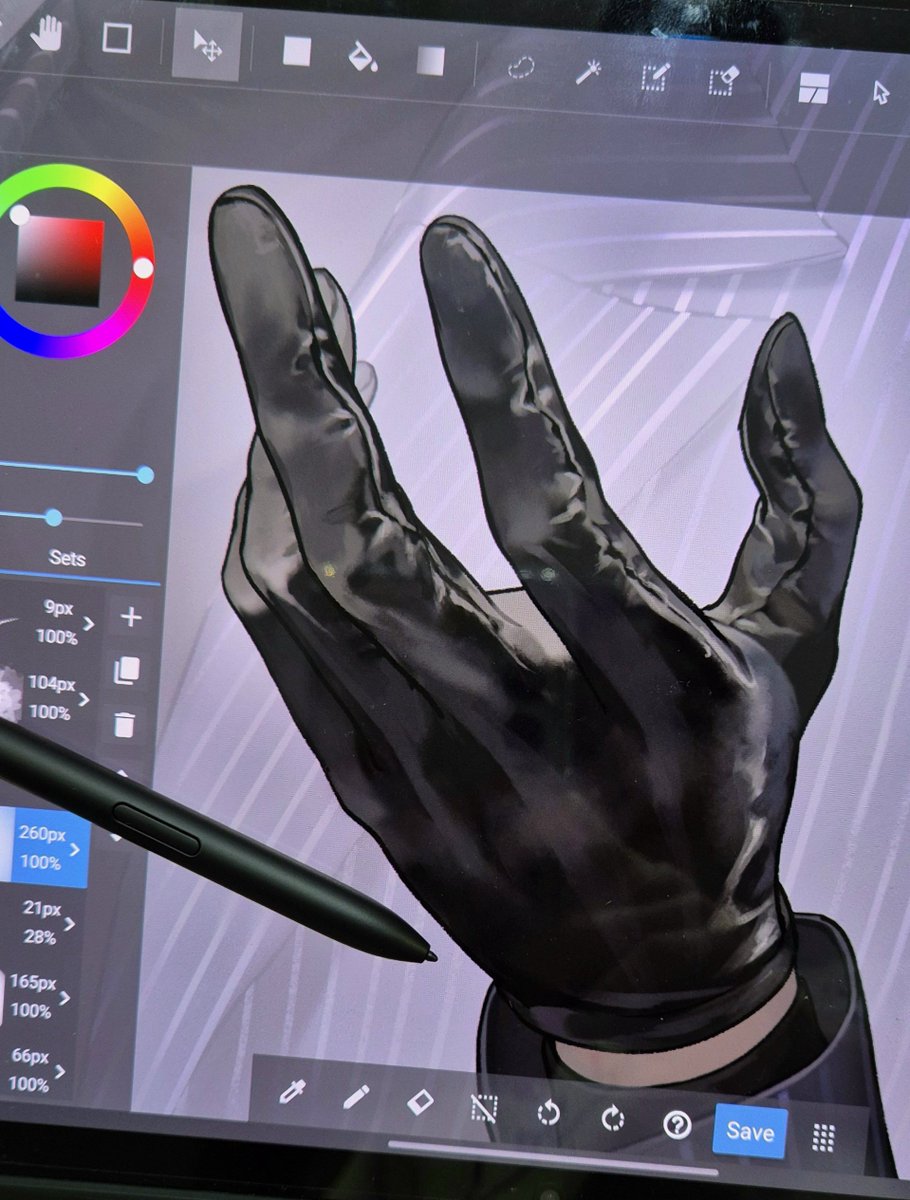 Leather glove rendering again