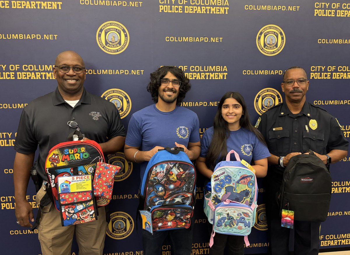 Every year, ‘Salina,’ a former #ColumbiaPDSC intern visits officers at HQ to say hello &amp; give back to her community.
Rooted in the Santosh Pal Foundation, in honor of her late father, Salina and her family devotes time, energy, &amp; funds to ensure that local school children have