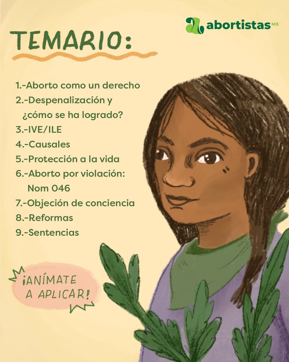 ¿Quieres conocer las nociones BÁSICAS sobre aborto? 👀🔥

Te invitamos a nuestro gratuito: “El ABC del aborto”.

🚨Taller Online (vía Zoom)
📆 2 sesiones de una hora: Miércoles 27 de agosto y miércoles 3 de septiembre a las 6:00 p.m a 7:00 p.m