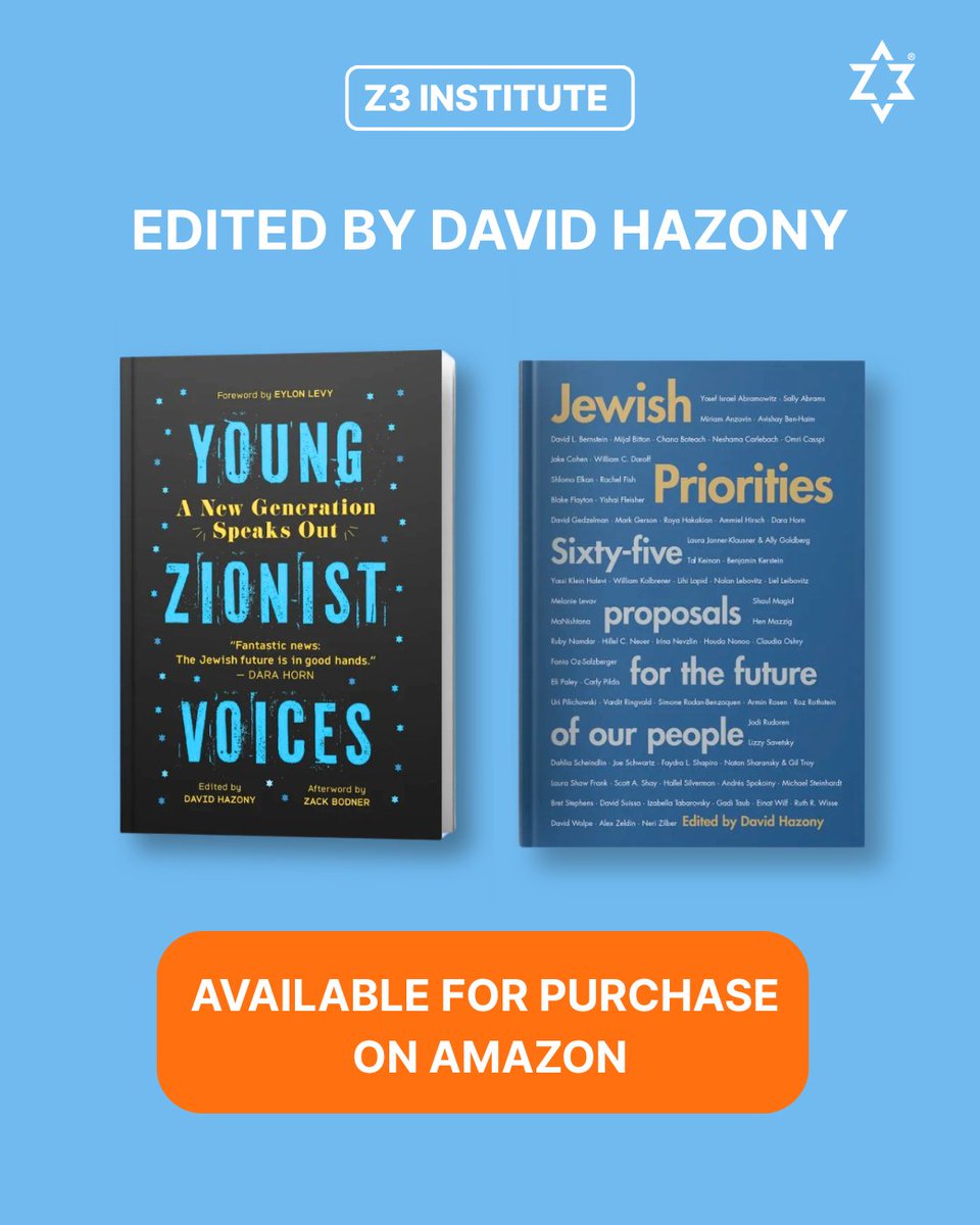 Spotlight: Z3 Institute Director &amp; Steinhardt Senior Fellow, <a href="/davidhazony/">David Hazony</a>. A writer, thinker &amp; leading voice in modern Jewish thought, he's known for his sharp insights and thoughtful dialogue. Learn more &amp; get a copy of Young Zionist Voices z3project.org/books.