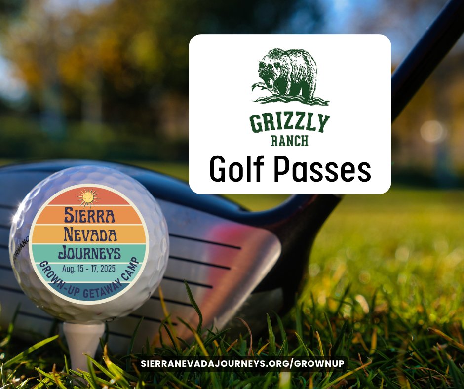 Did you know our neighbors next to Camp are the <a href="/GolfGrizzly/">Grizzly Ranch Golf</a>? Golf Digest ranks them among the best courses in CA  &amp; we’re grateful to Grizzly Ranch Golf Club for generously supporting our Grown-Up Getaway Camp raffle with golf passes.
sierranevadajourneys.org/grownup