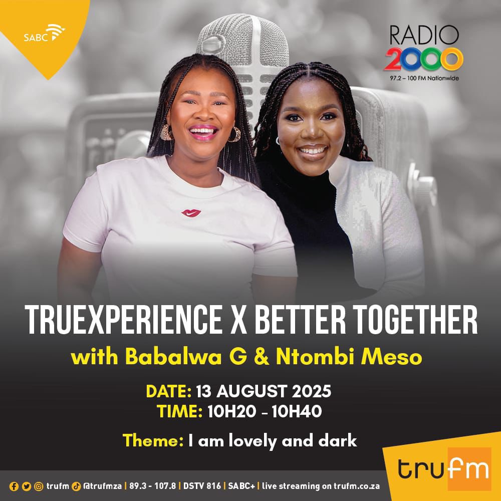 Tomorrow, <a href="/Radio2000_ZA/">Radio 2000</a> and <a href="/trufm/">trufm</a> come together to honour my journey in radio and my debut children’s book, I Am Lovely and Dark. I’m humbled to be recognised in this way.

I’m so excited to share the moment with the incredible Babalwa G.

Tomorrow, 13 August at 10h20 ❤️
