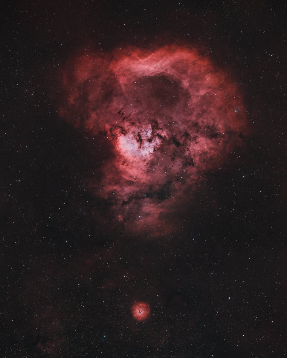 The Question Mark Nebula ❓

My latest image from the backyard is the 'Cosmic Question Mark Nebula' in the constellation Cepheus.

This target includes a large, bright emission nebula (NGC 7822), with a nebulous 'point' at the bottom (Sharpless 170).

If you're in the northern