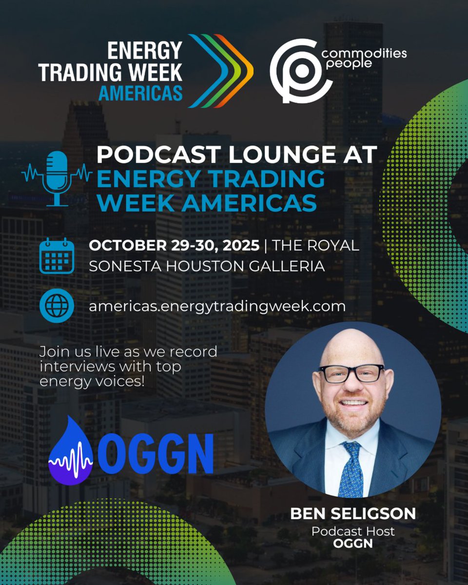 🎬 Lights, Cameras… ENERGY!!

Join us Oct 29-30 at The Royal Sonesta Houston Galleria for #EnergyTradingWeekAmericas!

🎙️ Our podcast partner <a href="/OfficialOGGN/">OGGN</a> will record live interviews with top energy voices. Come say hi &amp; be part of the convo!

Sign up 👉 americas.energytradingweek.com