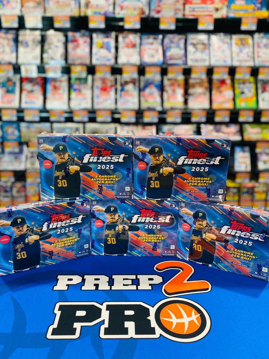 prep2pro's tweet photo. 2025 Topps Finest Baseball Hobby Boxes are NEW at Prep 2 Pro! Find (2) Chrome Autographs per Master Box! #prep2pro #wheresportsfansgo #topps https://t.co/XmWPXiAHyy