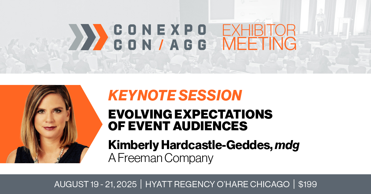 Association of Equipment Manufacturers (AEM) (@aemadvisor) on Twitter photo 🌟 Going to the <a href="/conexpoconagg/">CONEXPO-CON/AGG</a> Exhibitor Meeting? Don’t miss this eye-opening keynote from Kimberly Hardcastle!
This session will bring exclusive insights from Freeman Company’s customer sentiment research - helping exhibitors to better understand shifting attendee expectations 🌟 Going to the <a href="/conexpoconagg/">CONEXPO-CON/AGG</a> Exhibitor Meeting? Don’t miss this eye-opening keynote from Kimberly Hardcastle!
This session will bring exclusive insights from Freeman Company’s customer sentiment research - helping exhibitors to better understand shifting attendee expectations