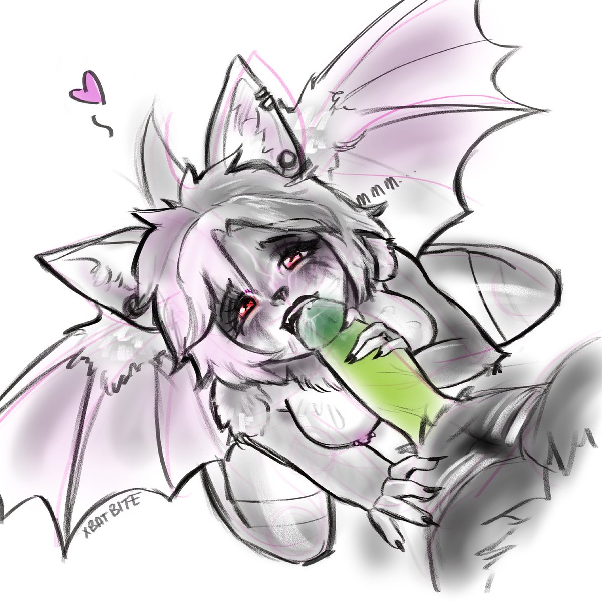 xBatBite's tweet photo. Be a good boy and hold still~ 💚 @grimreaper9997 https://t.co/FztRUGjCmb