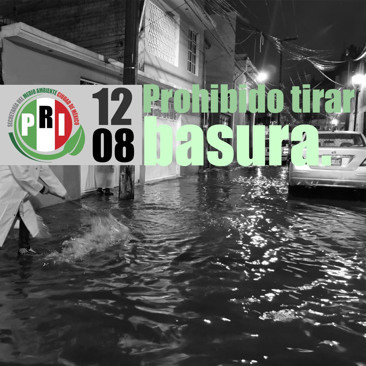 Inundaciones, enfermedades, ríos contaminados son algunas de las muchas consecuencias por no tirar la basura en su lugar. 
#InundacionesCDMX #CultivandoTuMovimiento
