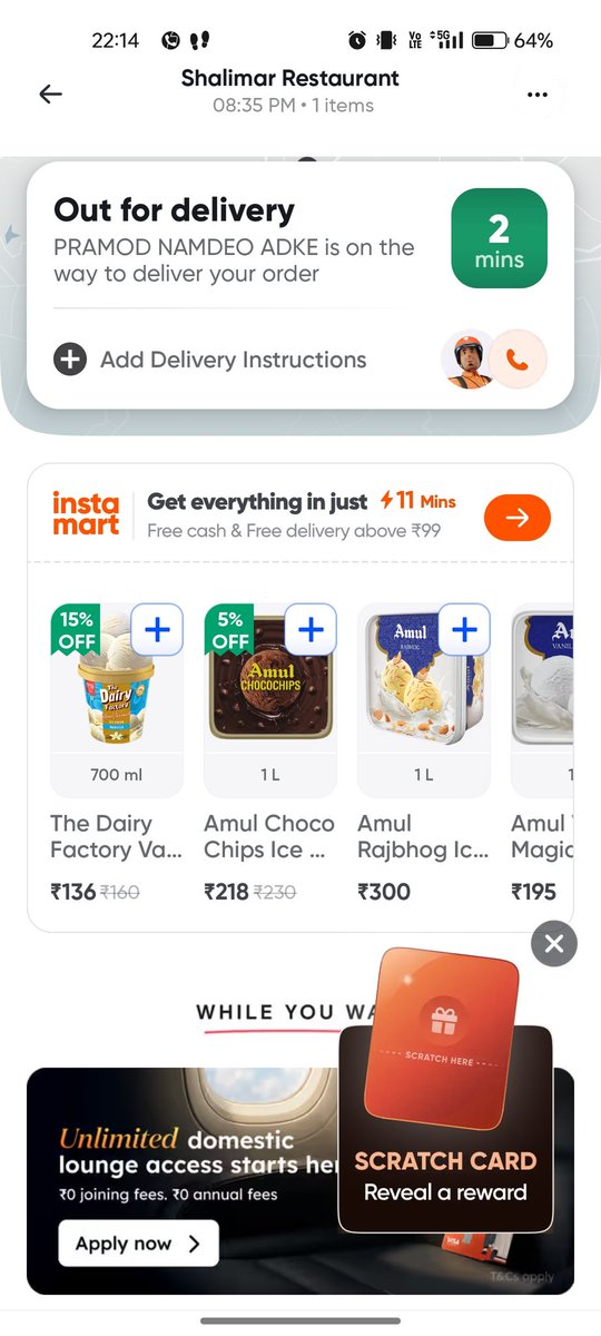 kunal_nikam's tweet photo. @SwiggyCares @Swiggy
Order picked up 2 HOURS ago but delivery partner never reached my location. Calls not answered, no update from agent. Completely unacceptable service. Need urgent resolution!
Order ID: 213980710838482

  I GOT SCAMMED.
#Swiggy #CustomerServiceFail https://t.co/CJWxDuI5XR