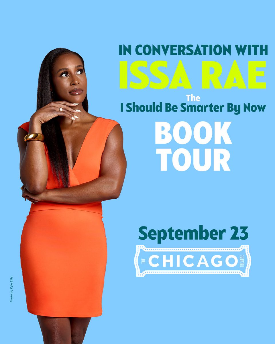 JUST ANNOUNCED: Issa Rae: I Should Be Smarter By Now will come to The Chicago Theatre on Sept 23! Access venue presale tickets starting Wed, Aug 13 at 10am with code SOCIAL. 

Tickets go on sale to the general public on Fri, Aug 15 at 10am.