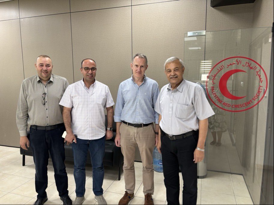 irishredcross's tweet photo. We are in the West Bank this week, meeting with our wonderful colleagues @PalestineRCS!

Our discussions are all about strengthening our collaboration and finding new ways to work together.

We’re committed to supporting their crucial humanitarian efforts and collectively addressing the urgent needs of people in the #WestBank & #Gaza. 

Follow along for more updates on our progress.