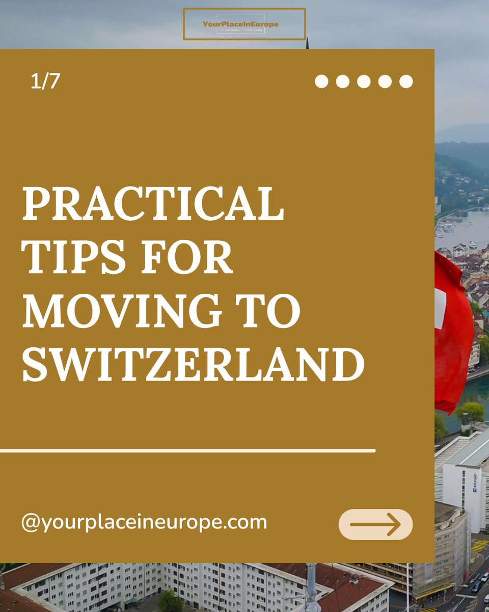 Y_P_I_E's tweet image. Thinking of moving to Switzerland? 🇨🇭
Here are 5 essential tips to get you started—from visas to trains!
✨ Swipe through for a smooth transition.

Need personal guidance?
👉 yourplaceineurope.com
#MovingToSwitzerland #SwissRelocation #ExpatLife #YourPlaceInEurope #SwissLiving