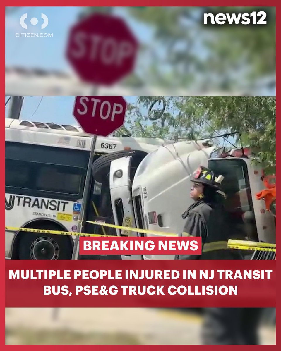 JUST IN: Fourteen people were injured in a #Newark crash between NJ Transit bus and PSE&amp;G truck. - bit.ly/3UVoxIn
