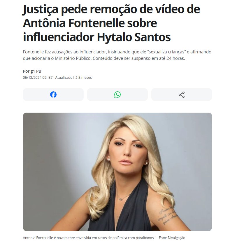 leolinshumor's tweet photo. A Fontenelle denunciou primeiro

A justiça mandou ela apagar o video

Não me lembro de você ter se pronunciado sobre isso https://t.co/kRXS5c5kKD
