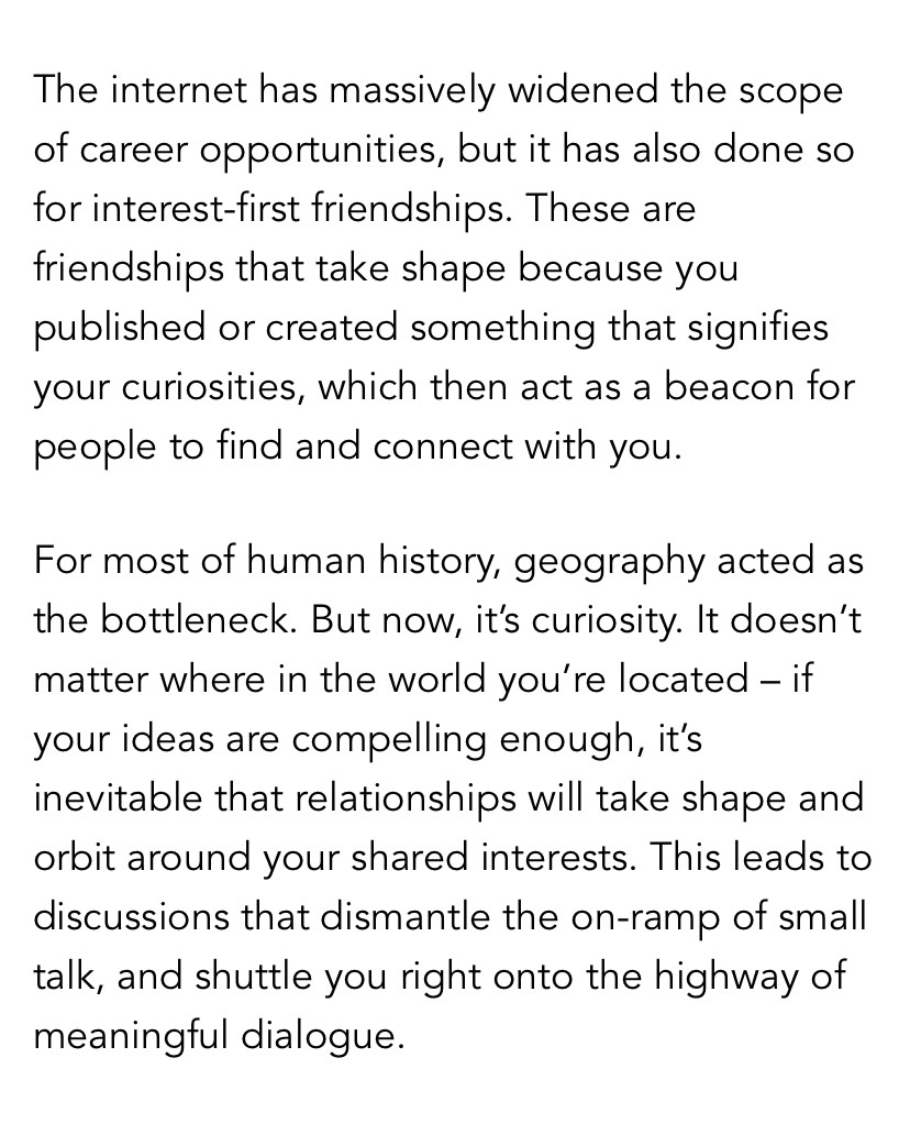 Build interest-first friendships.