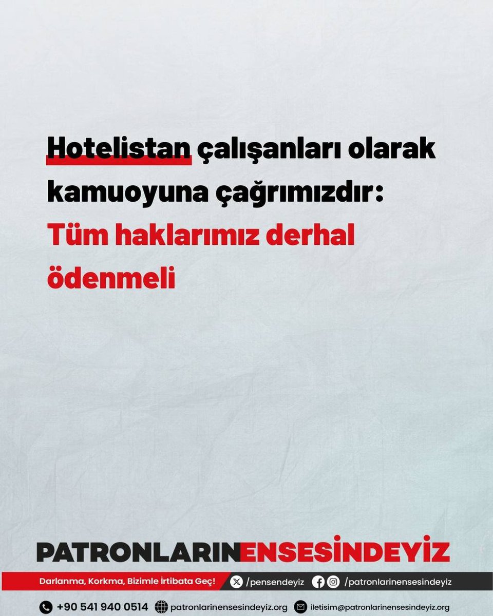Hotelistan, bir yandan konkordato ilan ederek borçlarını öteliyor, yurt içi ve dışında yeni yatırımlar yapıyor, örtülü-örtüsüz ortaklıkları ve iştirakleriyle faaliyetlerini tam gaz devam ettiriyor; diğer yandan “küçülme” bahanesiyle onlarca çalışanını işten çıkarıyor. 
 
Konu