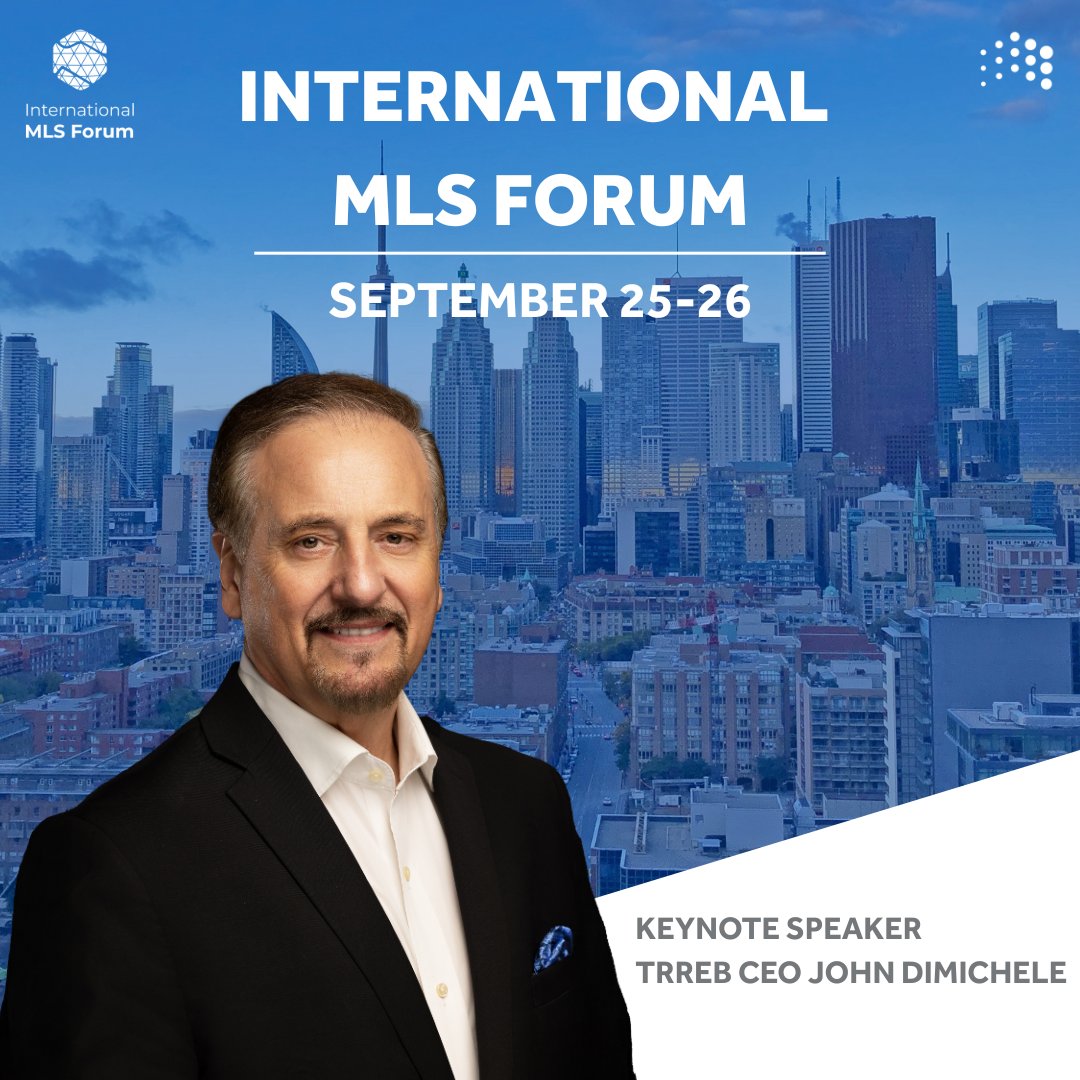 Toronto is hosting the third annual International MLS Forum. This two-day event brings together the exchange of ideas and MLS® innovation. TRREB CEO John DiMichele will discuss the importance of collaboration, technology, and policy. Find out more: bit.ly/4mvPzSy