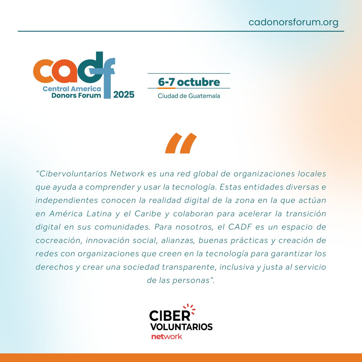Seattle International Foundation (@seaif) on Twitter photo Gracias, <a href="/cibervoluntario/">Cibervoluntarios</a>, por unirse al #CADF2025 y apoyar este espacio de cocreación, innovación social, buenas prácticas y alianzas. Este encuentro es posible gracias a fundaciones como ustedes que apuestan por las organizaciones locales.
cadonorsforum.org Gracias, <a href="/cibervoluntario/">Cibervoluntarios</a>, por unirse al #CADF2025 y apoyar este espacio de cocreación, innovación social, buenas prácticas y alianzas. Este encuentro es posible gracias a fundaciones como ustedes que apuestan por las organizaciones locales.
cadonorsforum.org