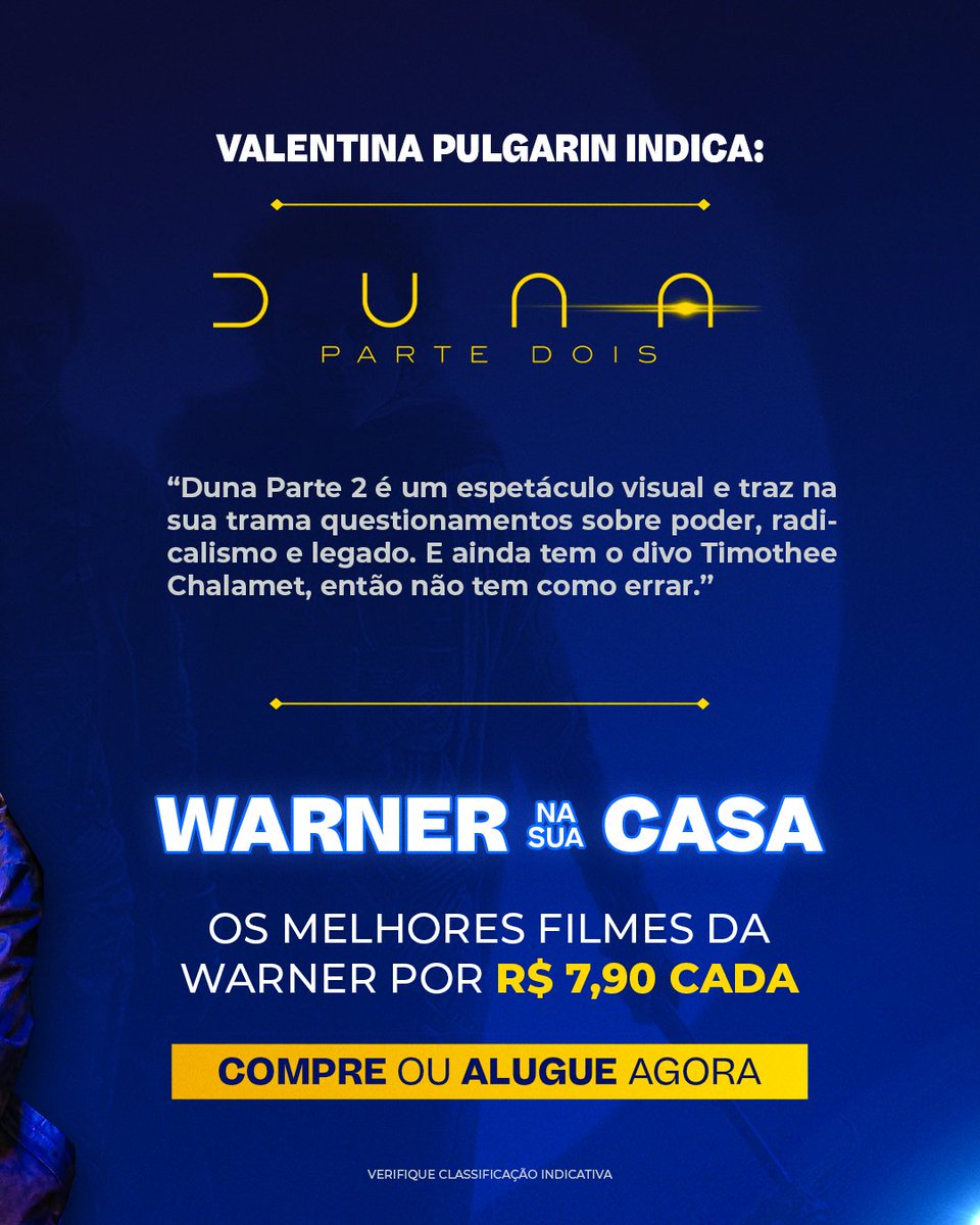 Descubra a próxima aventura que você vai curtir aí na sua casa! A @valentinapulgariin tem uma dica que vai tirar o seu fôlego e ainda por um preço especial!

Mergulhe em um universo de histórias incríveis!

Compre ou alugue agora por R$ 7,90.

#WarnerNaSuaCasa