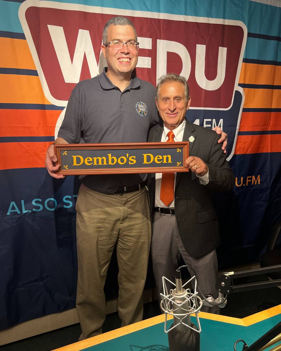 🎙️ <a href="/FDU_President/">Michael Avaltroni, FDU President</a> Michael Avaltroni stopped by Dembo's Den on <a href="/wfduradio/">wfduradio</a> to discuss his journey with FDU as well as a future with FDU Health paving the way.

Full interview here: whatsnew.fdu.edu/3UVsrRv