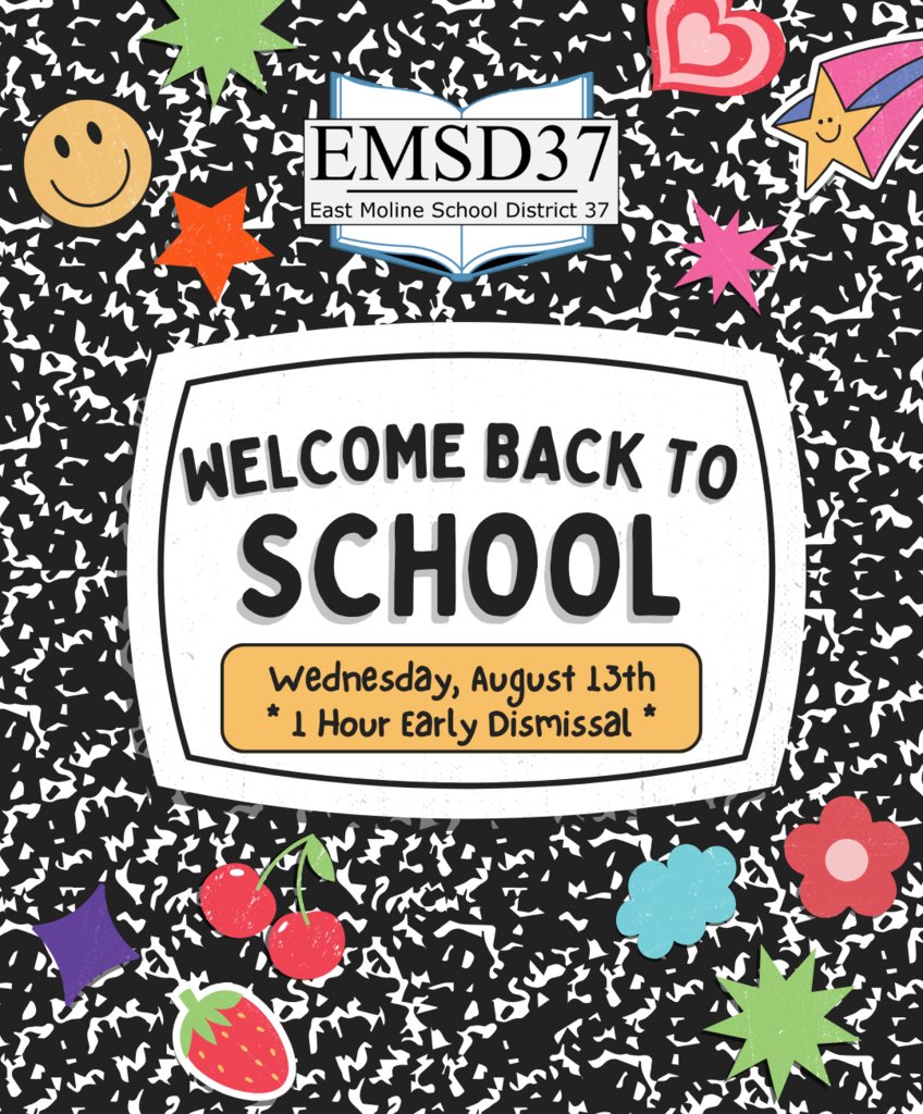 Tomorrow, Wednesday, August 13th, is our first day of school. There will be a one-hour early dismissal time. Glenview will dismiss at 1:25 pm, elementary schools will dismiss at 2:00 pm.