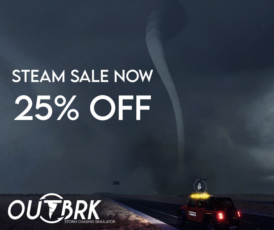 ⚠️ Weather Alert: A strong front of savings just rolled in  : 25% OFF OUTBRK!

Forecast calls for wild tornadoes, flying cars, and high chances of adrenaline.
Grab your gear before the system passes.

🕒 Ends on August 19 at 1PM ET.
🌩️ outbrkgame.com

📷 zeezeelance