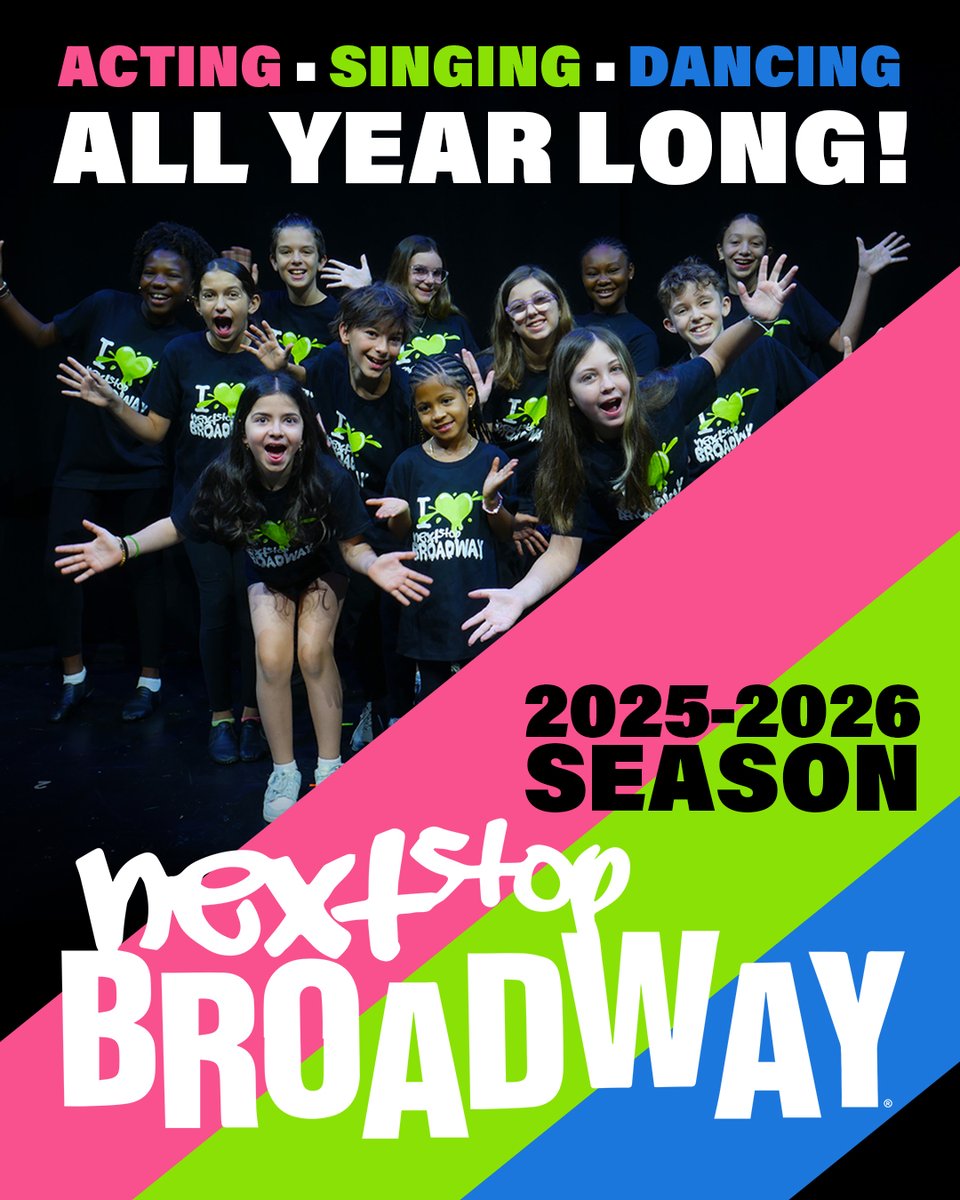 NextStopBrdway's tweet photo. Registration opens tomorrow at 10am! Join us for ACTING, SINGING &amp; DANCING ALL YEAR LONG! 🎭🎶✨https://t.co/DzXxwKEZit https://t.co/NcRampv1HS