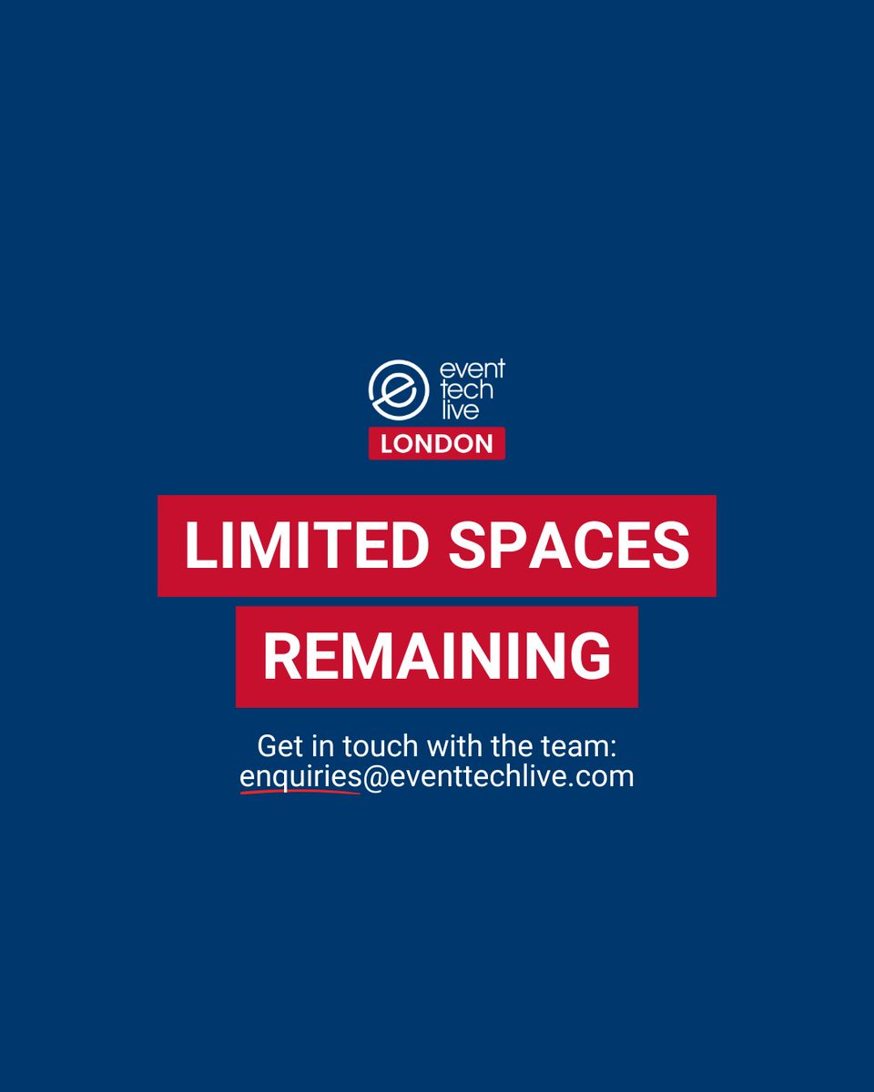 Event Tech Live (@eventtechlive) on Twitter photo Our 2025 floorplan is looking busy 👀
Exhibitor spots for #ETLLondon25 are running seriously low! If you're looking to secure a stand at the event this year, now is the time to get in touch with our team - enquiries@eventtechlive.com 📩 Our 2025 floorplan is looking busy 👀
Exhibitor spots for #ETLLondon25 are running seriously low! If you're looking to secure a stand at the event this year, now is the time to get in touch with our team - enquiries@eventtechlive.com 📩