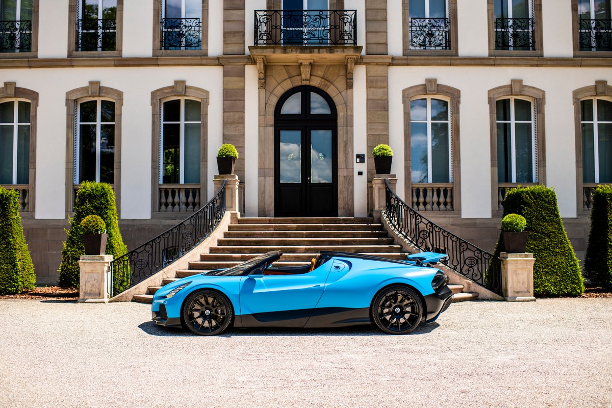 Bugatti's tweet photo. The W16 MISTRAL carries the heart of Louis Mistral in every detail. Honoring his fearless victories, this bespoke masterpiece reflects BUGATTI’s storied racing history.
#BUGATTI #Mistral #Type37
–
https://t.co/mCEE0ghyaw https://t.co/DWzl81AjnS