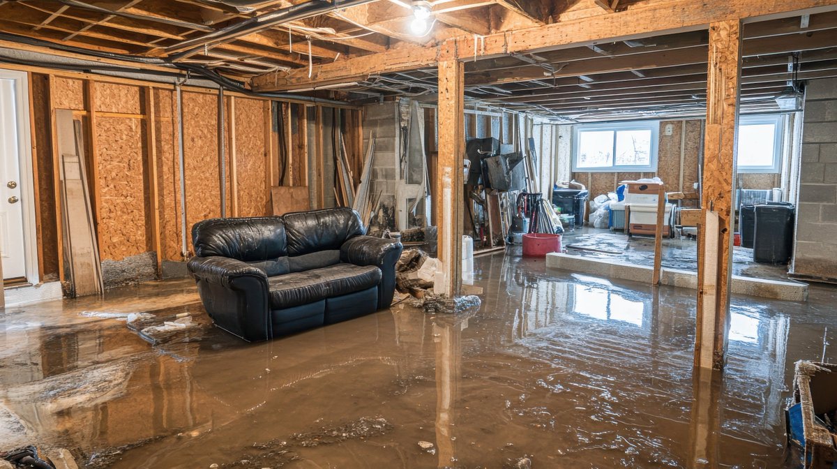If you have standing water in your basement, DO NOT go into a basement with standing water. 
Electricity + Water = Danger. 

Wait for the water to drain out of the basement before entering.  Or, call a qualified electrician to disconnect the power before entering a flooded
