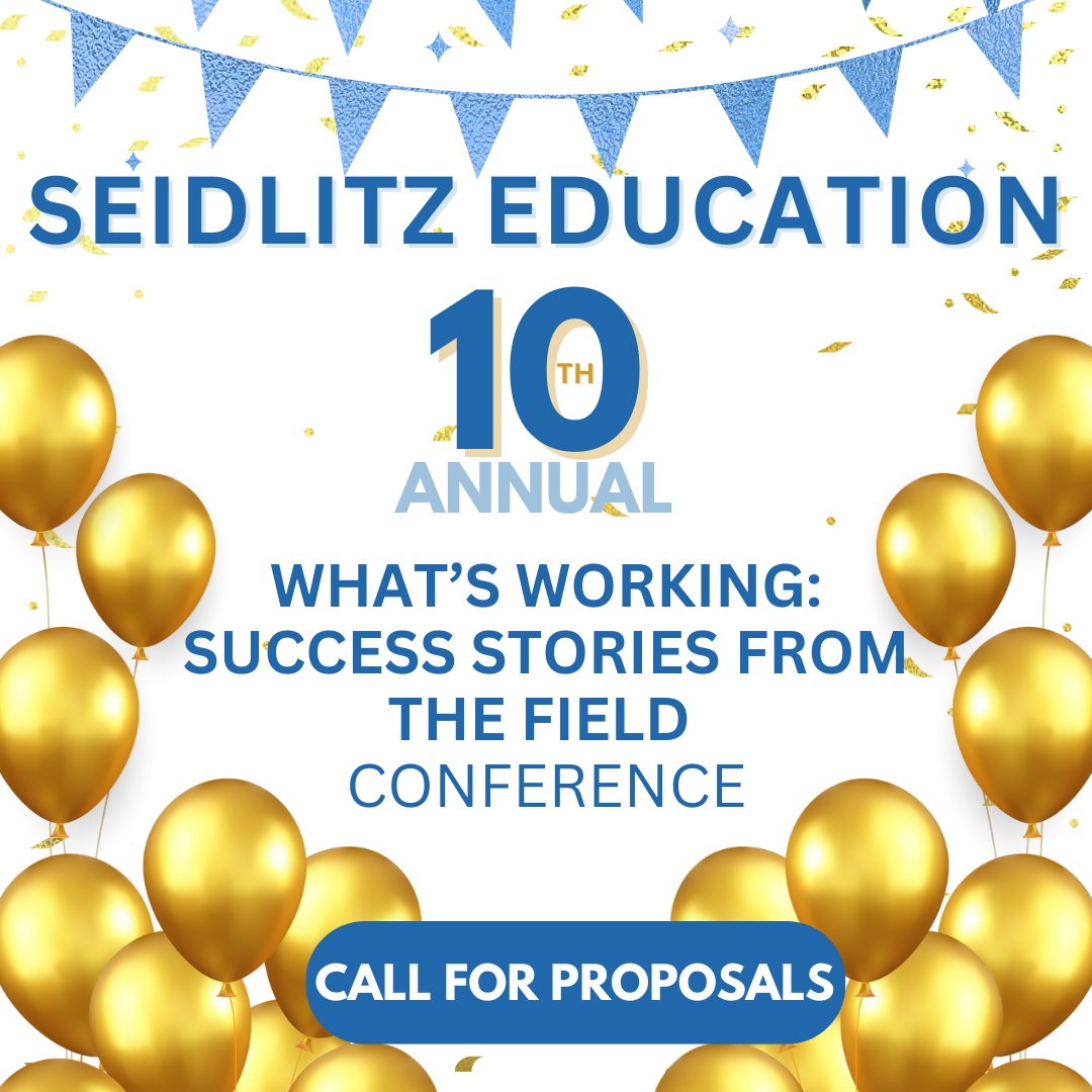 Seidlitz_Ed's tweet photo. It's that time of year again! We're accepting proposals to present at our TENTH ANNUAL #WhatsWorking conference! If you have a success story to share, submit your proposal by 10/1 through the link below.  We can't wait to read it. https://t.co/0tAIW7HQwa https://t.co/FS2683xip6