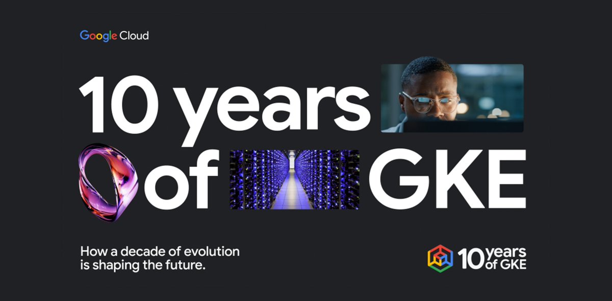 From massive scale to powering the AI revolution. 10 years of GKE has been a journey. 🎢 We couldn’t be prouder of what the community and our customers have built. To mark the occasion, we've launched our "10 Years of GKE" ebook → goo.gle/4llH6jX
